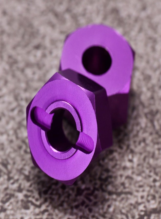 Mesimsple Alloy Wheel Hex Hub Lock Nut & Body Clips for 1/16 H16207 16208 16209 16210 H16H H16E H16P H16BM H16BM H16GT H16DR Series Upgrades Part Purple - Image 5